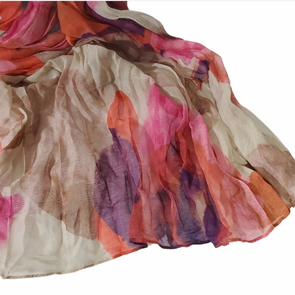 Loft SCARF ladies orange pink purple beige - Picture 4 of 12